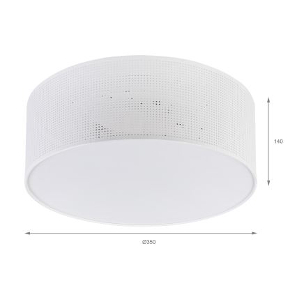 Laelamp SIRJA PLISADO 2xE27/15W/230V läbimõõt 35 cm valge