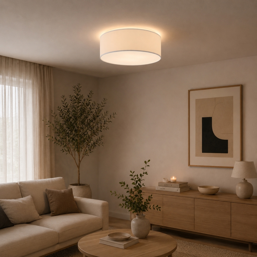 Laelamp SIRJA PLISADO 4xE27/15W/230V läbimõõt 45 cm kreemjas