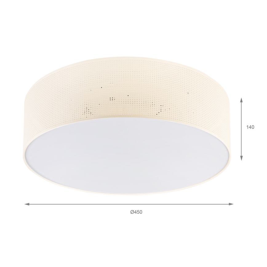 Laelamp SIRJA PLISADO 4xE27/15W/230V läbimõõt 45 cm kreemjas
