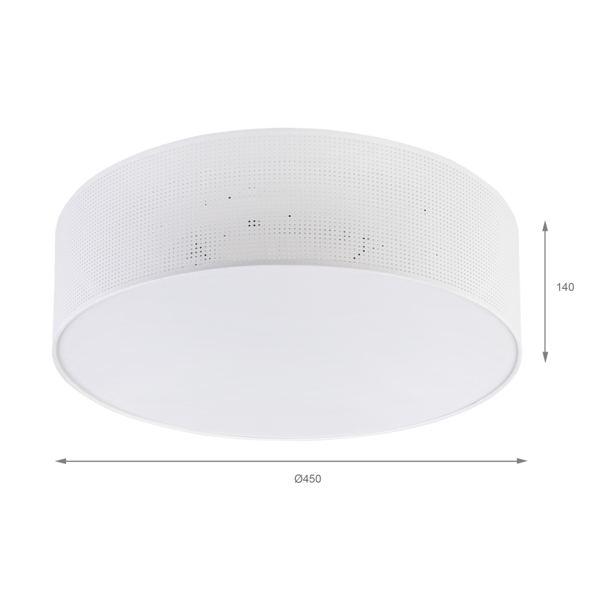 Laelamp SIRJA PLISADO 4xE27/15W/230V läbimõõt 45 cm valge