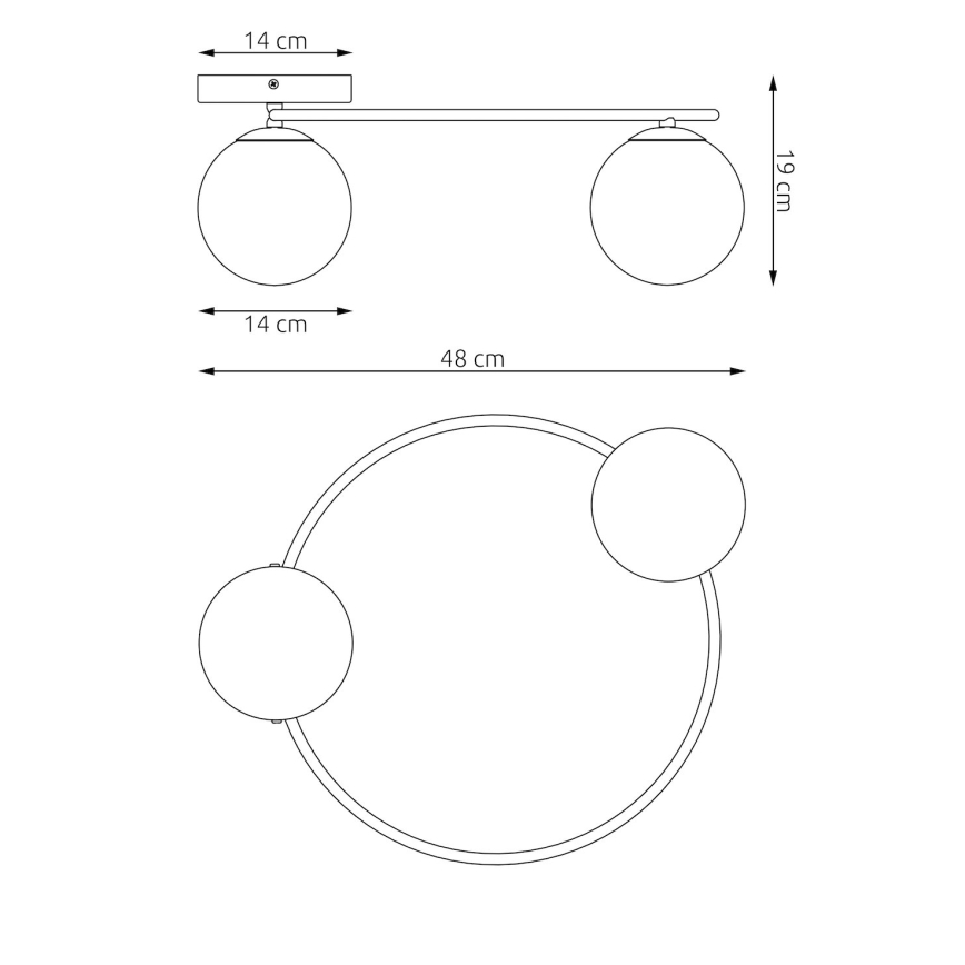 Laelamp SOPRA 2xE14/10W/230V beež/suitsune beež