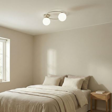 Laelamp SOPRA 2xE14/10W/230V beež/valge