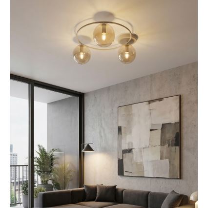 Laelamp SOPRA 3xE14/10W/230V beež/suitsune beež