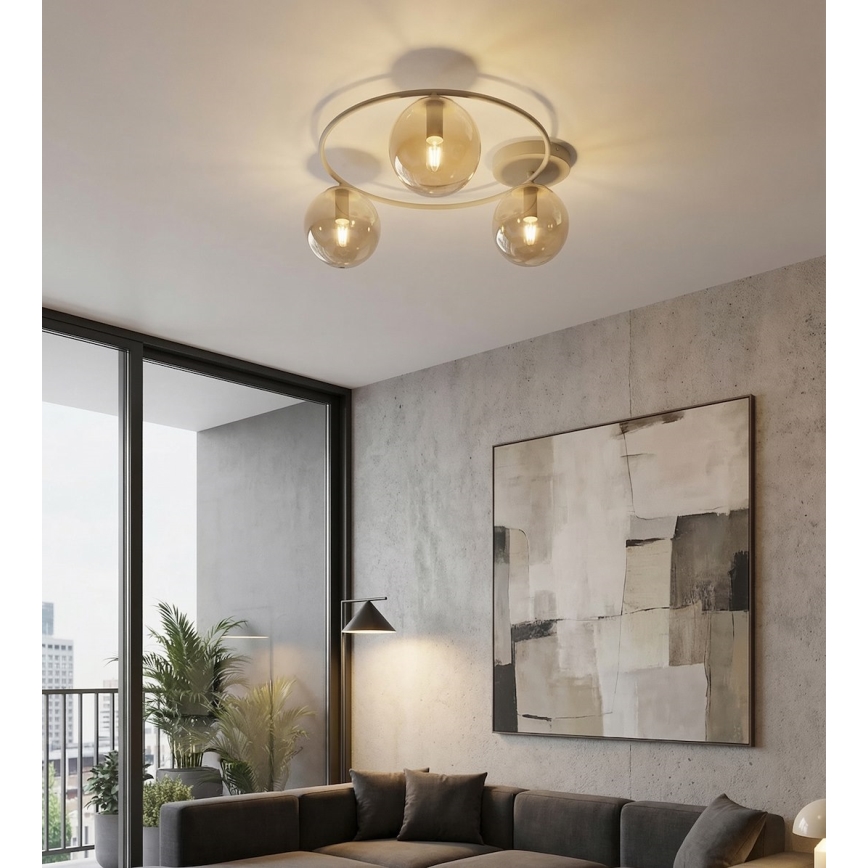 Laelamp SOPRA 3xE14/10W/230V beež/suitsune beež