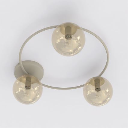 Laelamp SOPRA 3xE14/10W/230V beež/suitsune beež