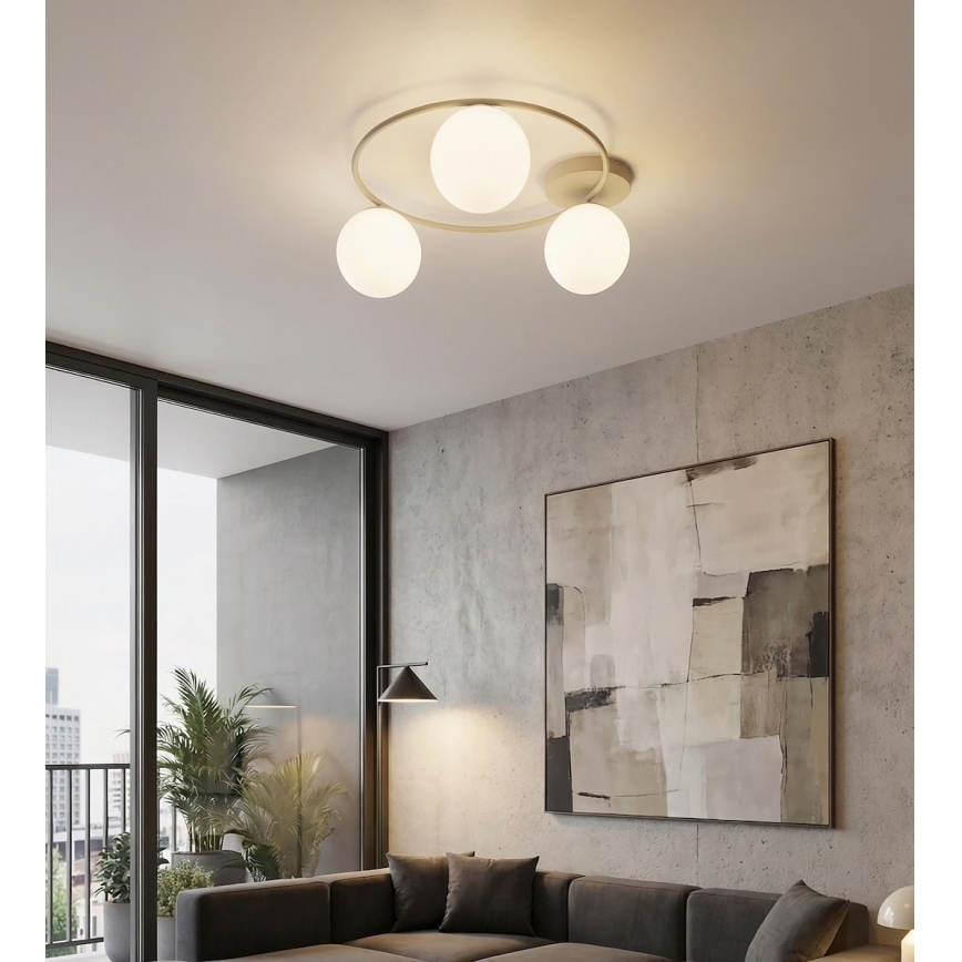 Laelamp SOPRA 3xE14/10W/230V beež/valge