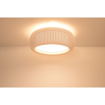 Laelamp STRIPES 2xE27/40W/230V, läbimõõt 55 cm, kreemjas/valge