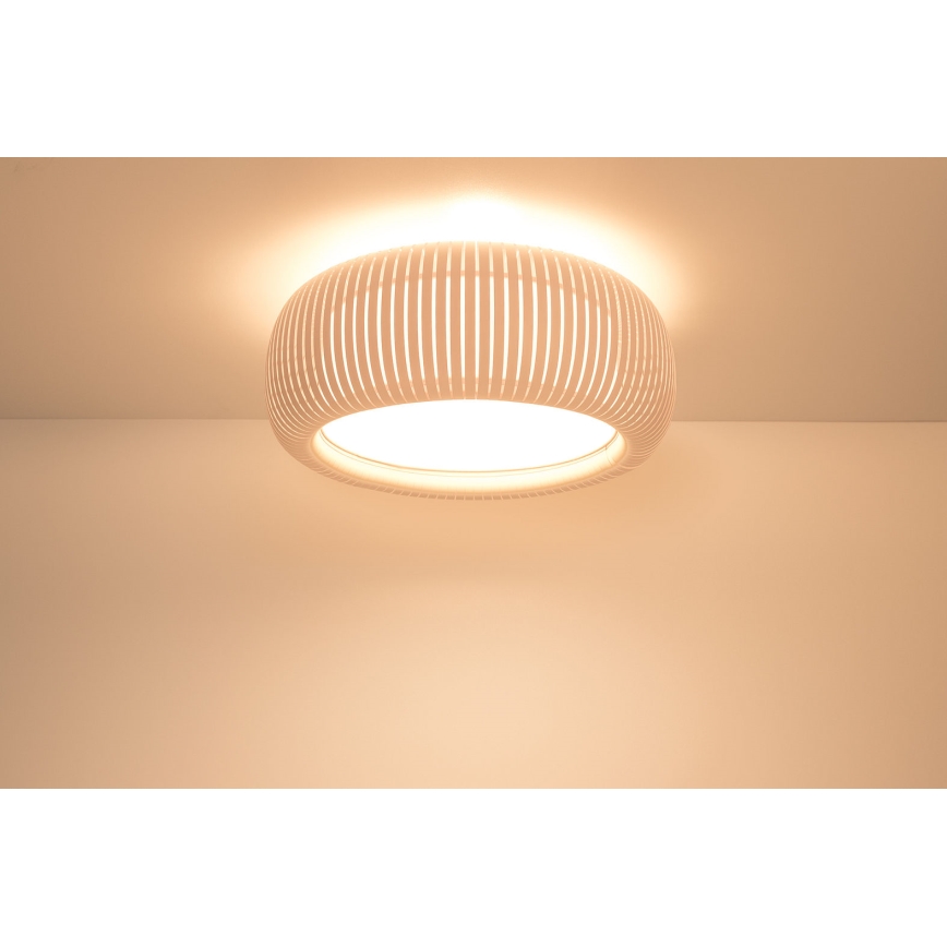Laelamp STRIPES 2xE27/40W/230V, läbimõõt 55 cm, kreemjas/valge