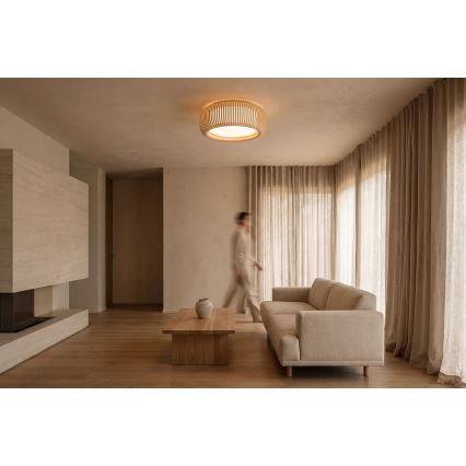 Laelamp STRIPES 2xE27/40W/230V, läbimõõt 55 cm, kreemjas/valge