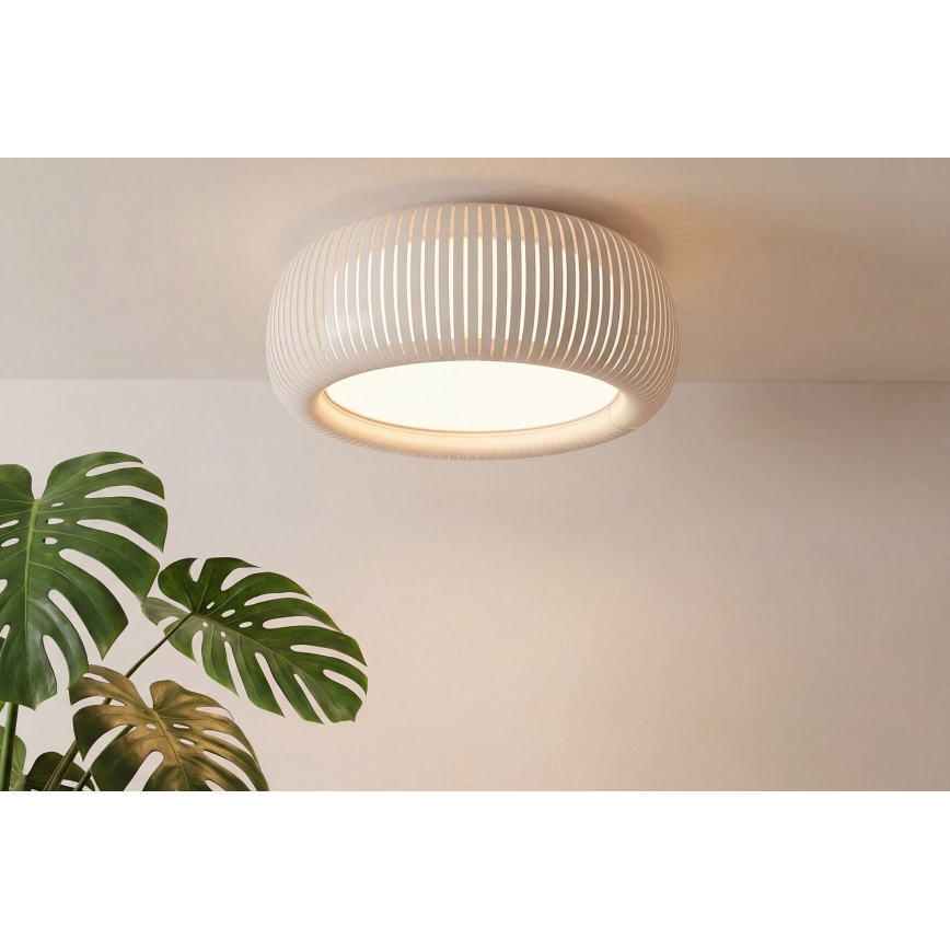Laelamp STRIPES 2xE27/40W/230V, läbimõõt 55 cm, kreemjas/valge