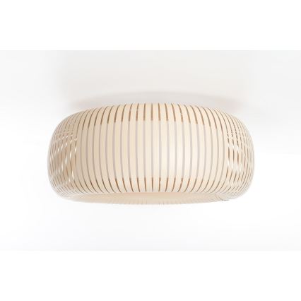 Laelamp STRIPES 2xE27/40W/230V, läbimõõt 55 cm, kreemjas/valge