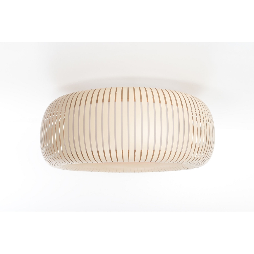 Laelamp STRIPES 2xE27/40W/230V, läbimõõt 55 cm, kreemjas/valge