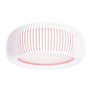 Laelamp STRIPES 2xE27/40W/230V Ø 55 cm valge/roosa