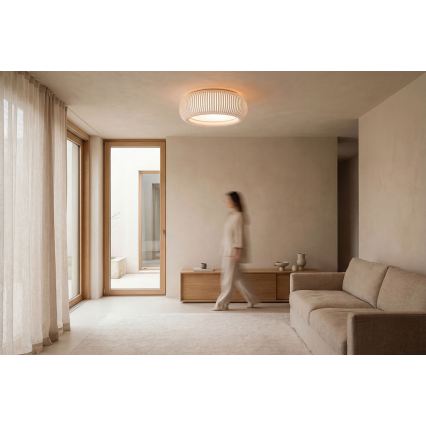 Laelamp STRIPES 2xE27/40W/230V Ø 55 cm valge/roosa