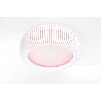 Laelamp STRIPES 2xE27/40W/230V Ø 55 cm valge/roosa