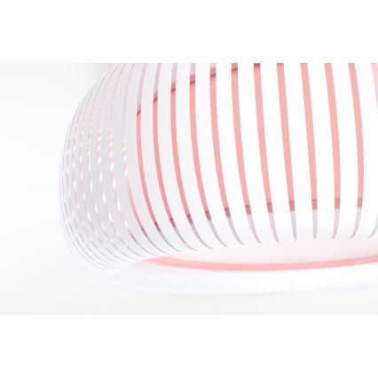 Laelamp STRIPES 2xE27/40W/230V Ø 55 cm valge/roosa
