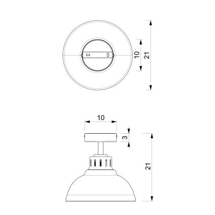 Laelamp SVEN 1xE27/15W/230V, läbimõõt 21 cm, kreemjas