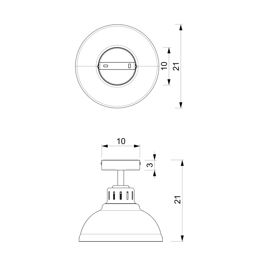 Laelamp SVEN 1xE27/15W/230V, läbimõõt 21 cm, kreemjas