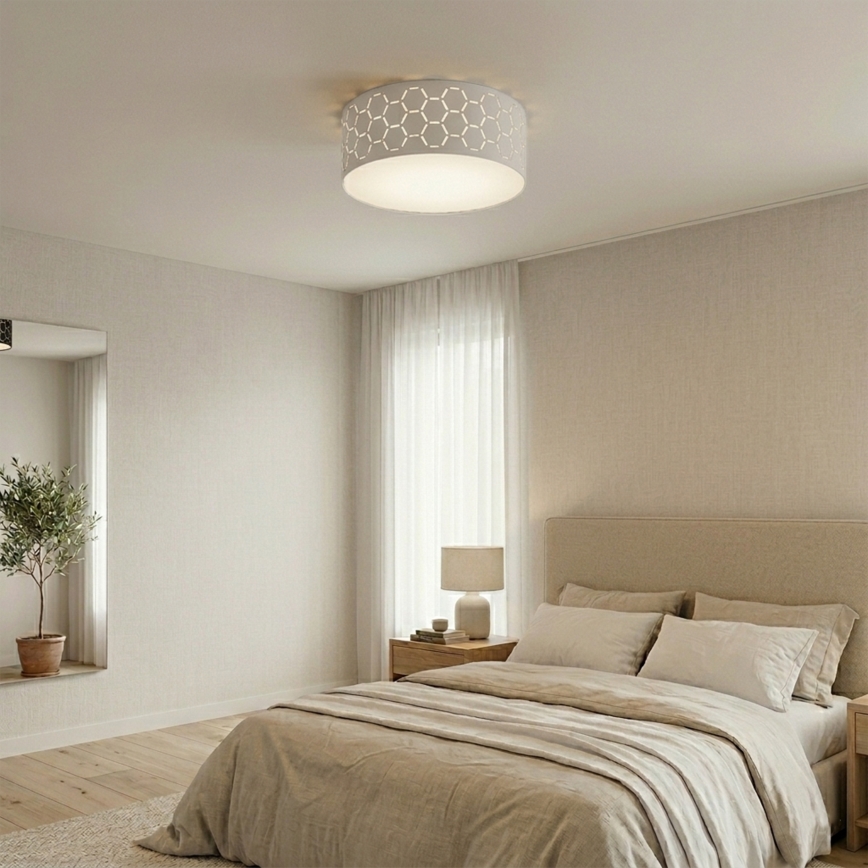 Laelamp ULLE 1xE27/15W/230V, läbimõõt 35 cm, valge