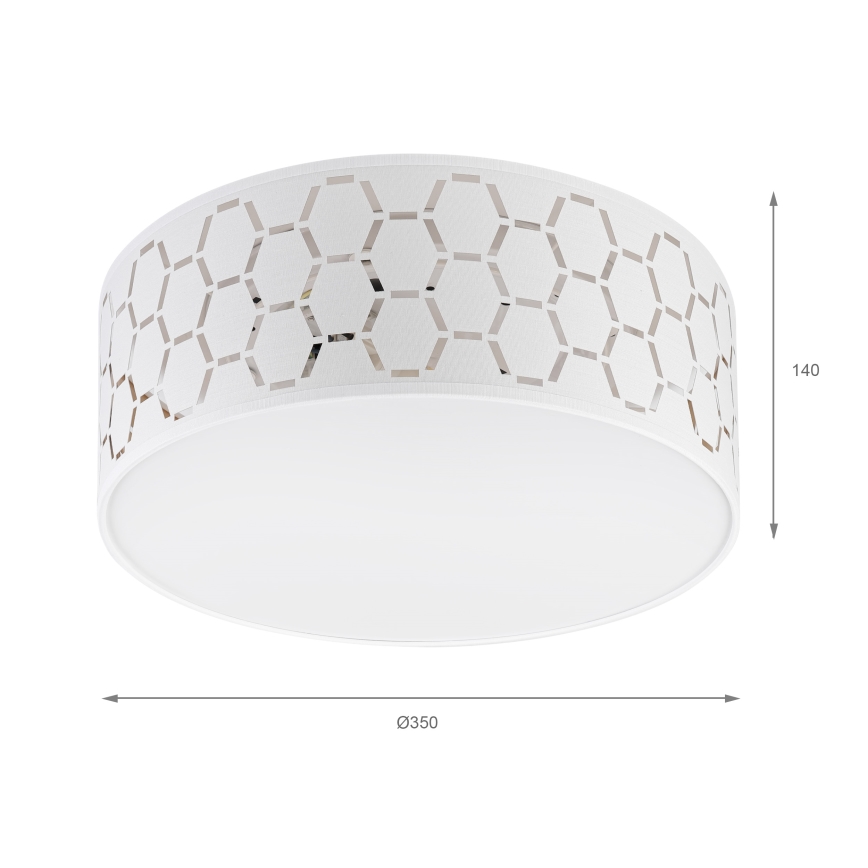 Laelamp ULLE 1xE27/15W/230V, läbimõõt 35 cm, valge