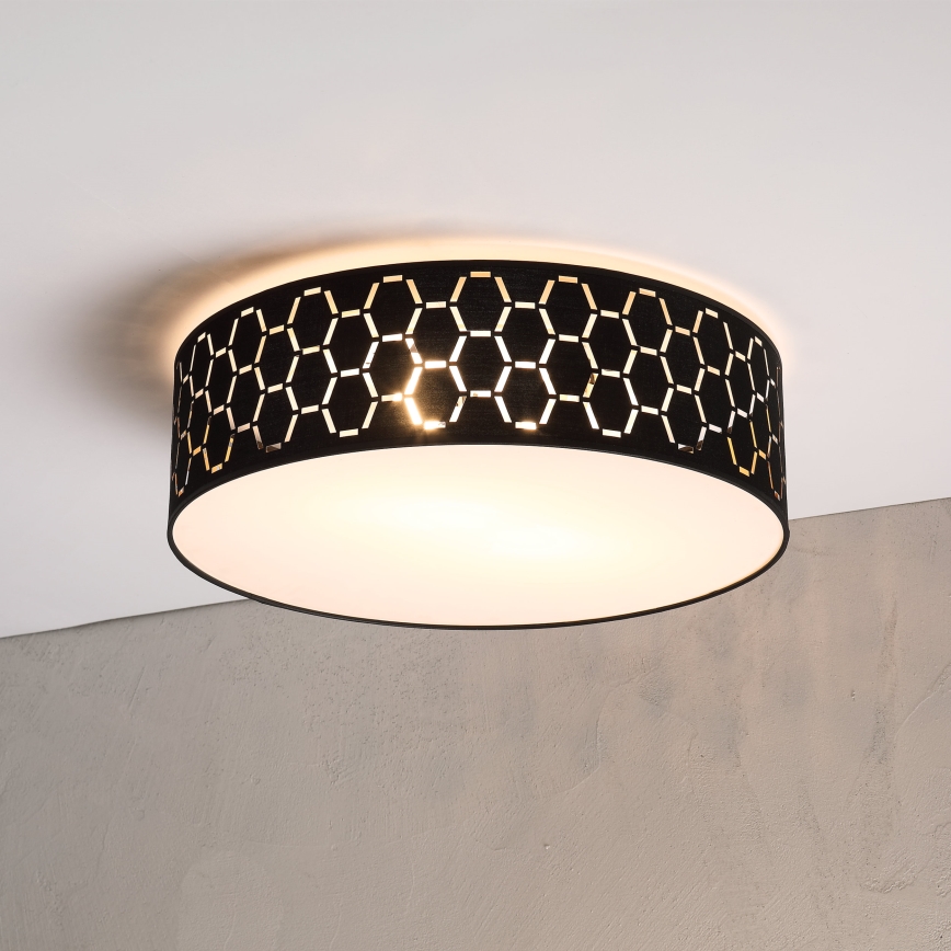 Laelamp ULLE 2xE27/15W/230V Ø 45 cm must