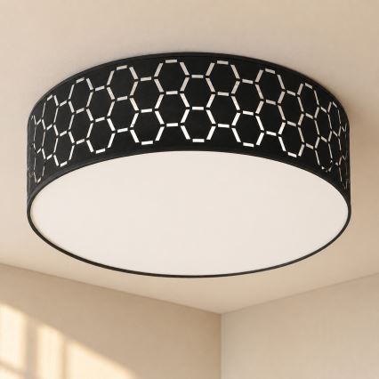 Laelamp ULLE 2xE27/15W/230V Ø 45 cm must