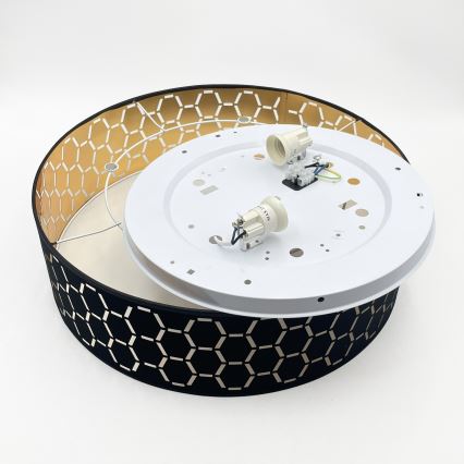 Laelamp ULLE 2xE27/15W/230V Ø 45 cm must