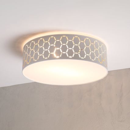 Laelamp ULLE 2xE27/15W/230V Ø 45 cm valge