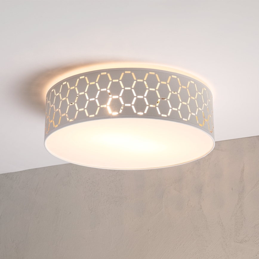 Laelamp ULLE 2xE27/15W/230V Ø 45 cm valge