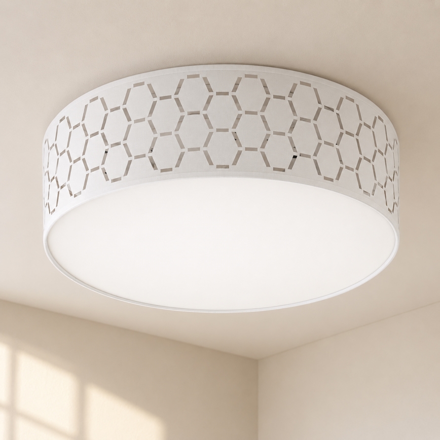 Laelamp ULLE 2xE27/15W/230V Ø 45 cm valge