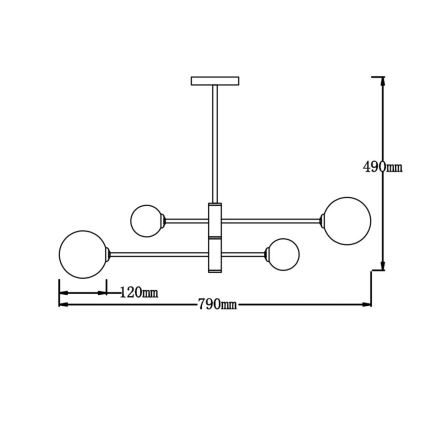 Laelamp varrega DORADO 4xG9/40W/230V must