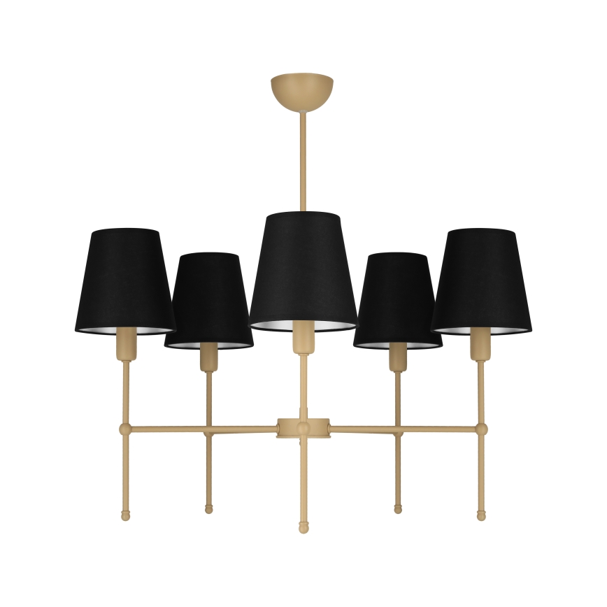 Laelamp varrega MADELA 5xE14/40W/230V must/beež