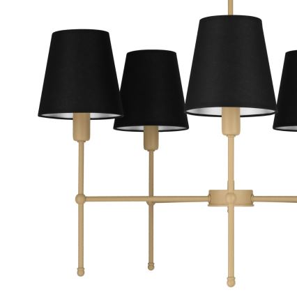 Laelamp varrega MADELA 5xE14/40W/230V must/beež