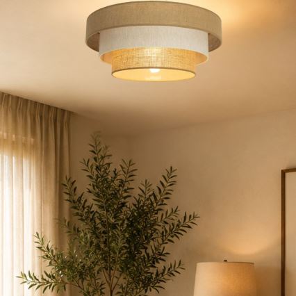 Laelamp WENTA 1xE27/60W/230V, läbimõõt 50 cm, juut/kreemjas
