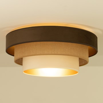 Laelamp WENTA 1xE27/60W/230V, läbimõõt 50 cm, pruun/juut/beež
