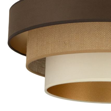Laelamp WENTA 1xE27/60W/230V, läbimõõt 50 cm, pruun/juut/beež