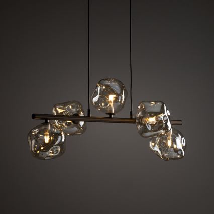 Laelühter kaabliga LAVA 5xG9/8W/230V pronks/suitsune beež