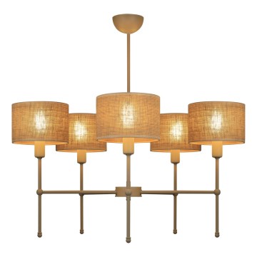 Laelühter varrega MADELA 5xE14/40W/230V juut/beež