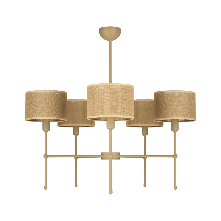 Laelühter varrega MADELA 5xE14/40W/230V juut/beež