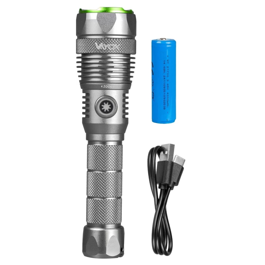 Hämardatav laetav LED-taskulamp akupanga funktsiooniga LED/30W/5V IPX7 3000 lm 4000 mAh
