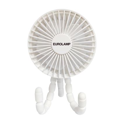 Laetav lauaventilaator 3W/5V, 1800 mAh, valge