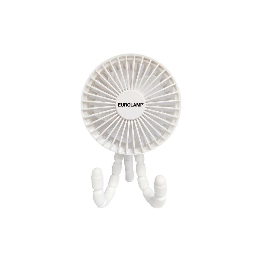 Laetav lauaventilaator 3W/5V, 1800 mAh, valge