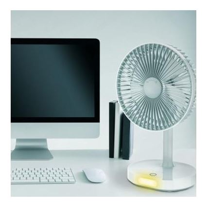 Laetav lauaventilaator LED-lambiga 3000mA/3,7V USB-C