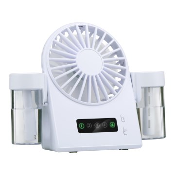 Laetav lauaventilaator uduefektiga 3,7V 1200 mAh