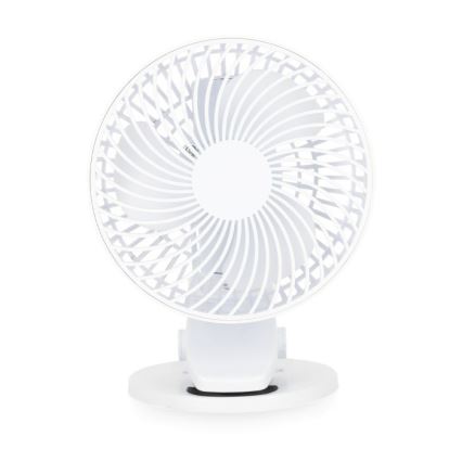 Laetav laud ventilaator klambriga VIENTO 6W/5V 2000 mAh valge