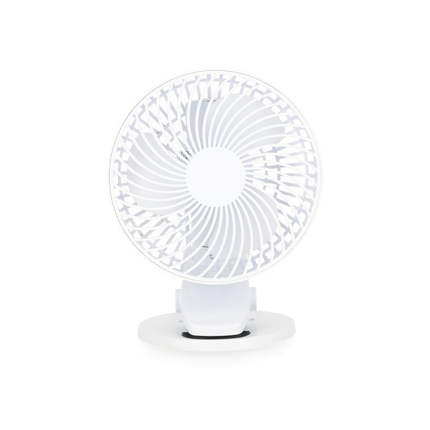 Laetav laud ventilaator klambriga VIENTO 6W/5V 2000 mAh valge