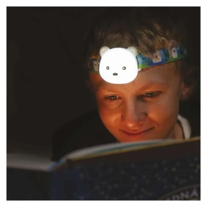 Laetav LED-pealamp LED/USB 500 mAh, karu-kujuline