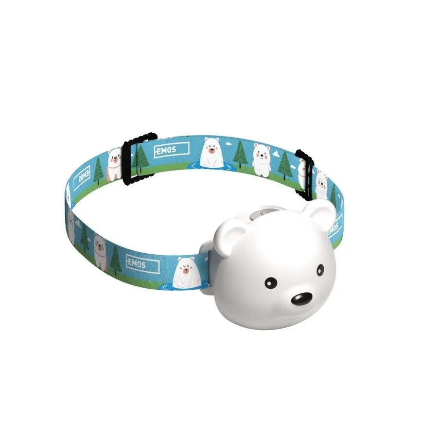 Laetav LED-pealamp LED/USB 500 mAh, karu-kujuline