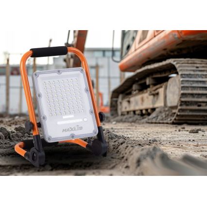 Hämardatav laetav LED-reflektor statiiviga LED/50W/3,2V 4500K 5000 mAh IP65 oranž