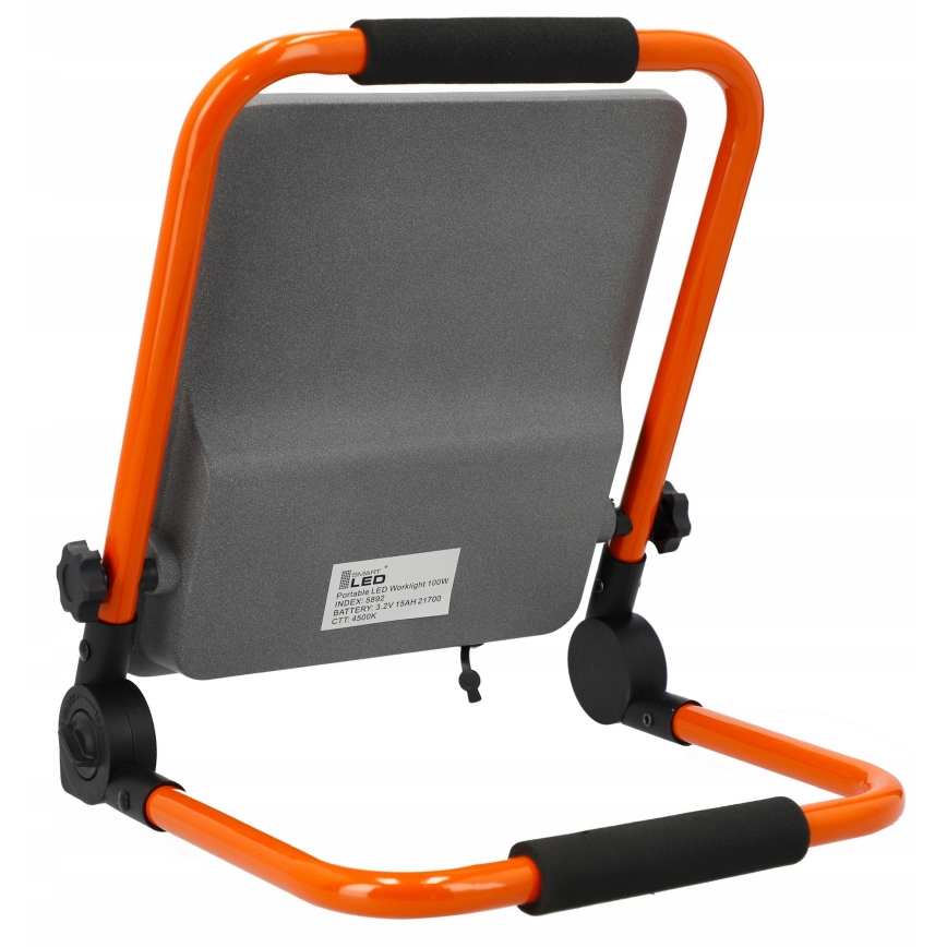 Laetav LED-reflektor statiiviga LED/100W/3,2V 4500K 15000 mAh IP65 oranž